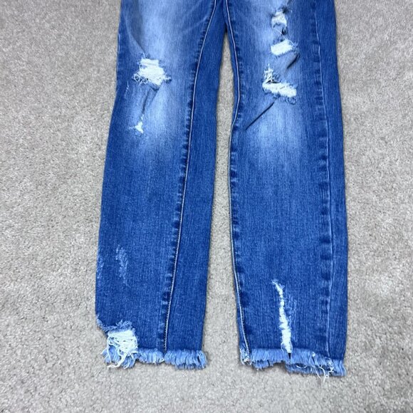 A2J Jeans Women’s Blue Skinny Pockets Distressed Size 7 - Picture 8 of 12